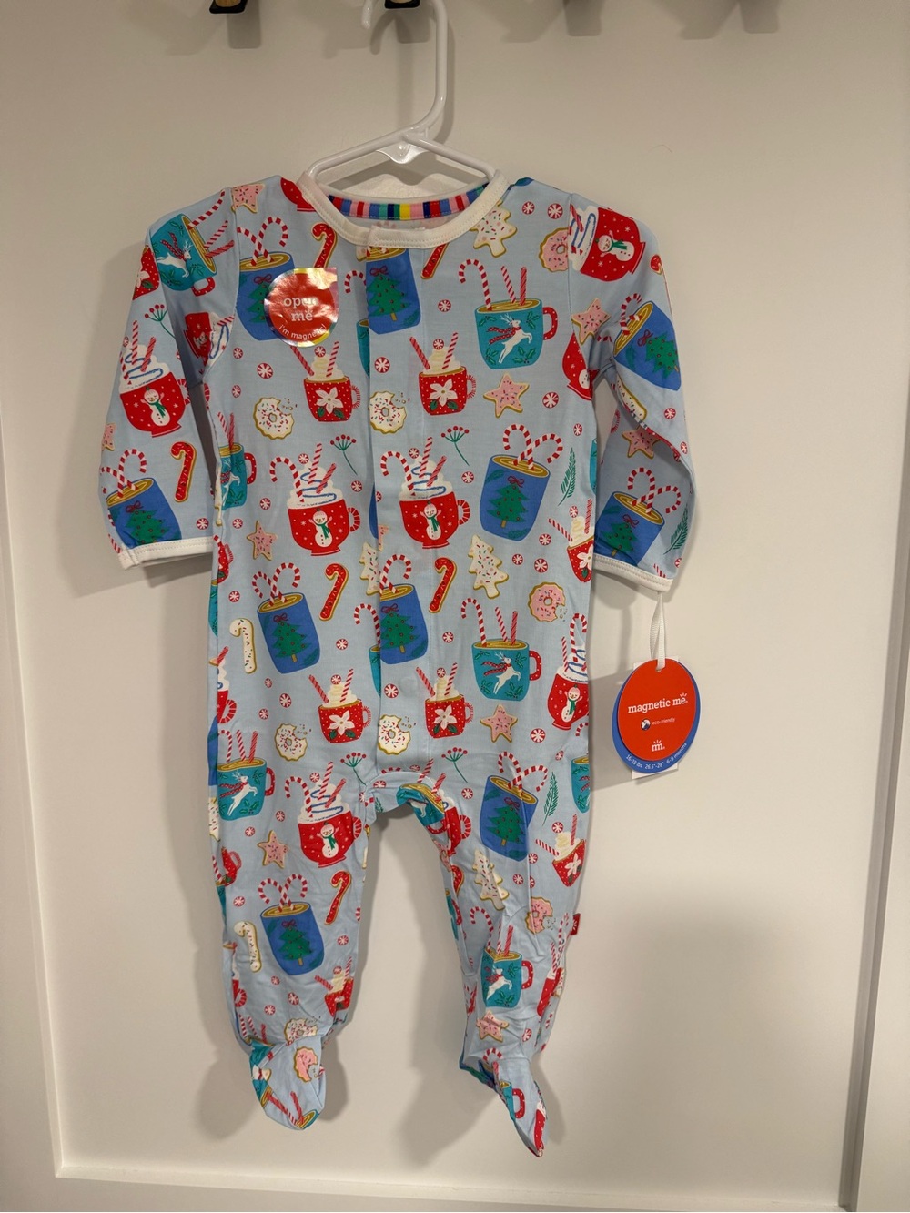 Magnetic Me 6-9M Christmas Hot Cocoa Holiday Footie Pajamas NWT